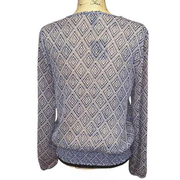 Forever 21 Sheer Abstract Print Boho Blouse Size S - Picture 3 of 7